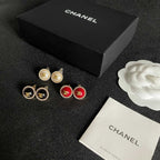 Vintage-Inspired Double-C Stud Earrings — Elegant & Refined