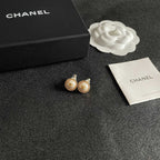 Vintage-Inspired Double-C Stud Earrings — Elegant & Refined