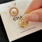 Vintage-Inspired Double-C Stud Earrings — Elegant & Refined