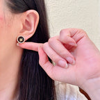 Vintage-Inspired Double-C Stud Earrings — Elegant & Refined