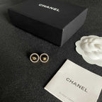 Vintage-Inspired Double-C Stud Earrings — Elegant & Refined
