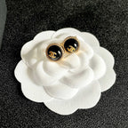 Vintage-Inspired Double-C Stud Earrings — Elegant & Refined