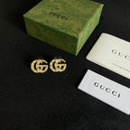 High-Quality Double-G Brass Stud Earrings