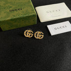 High-Quality Double-G Brass Stud Earrings