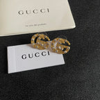 High-Quality Double-G Brass Stud Earrings