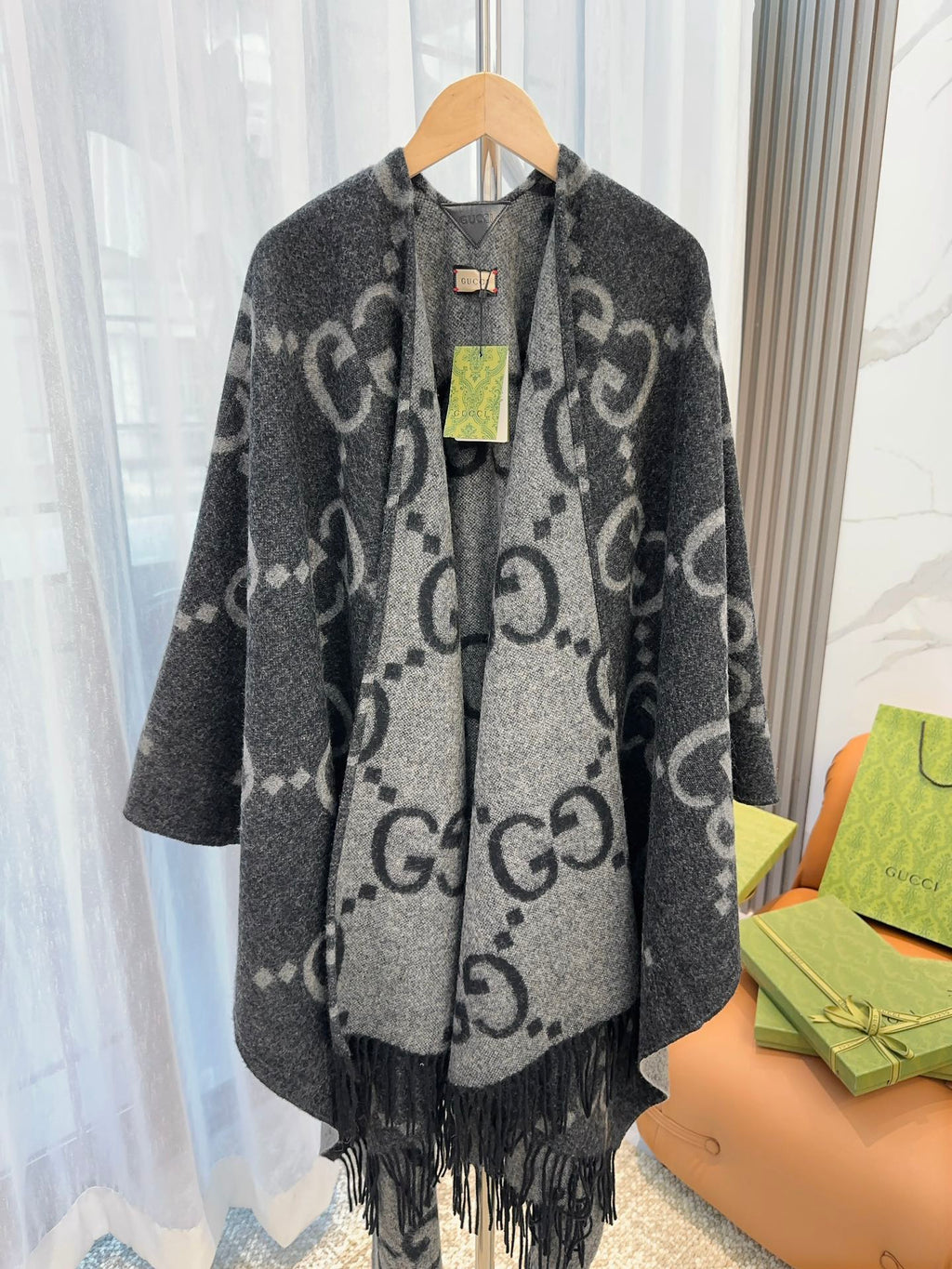Oversized Double-Sided Cashmere Cape Blanket | Premium Atelier Edition