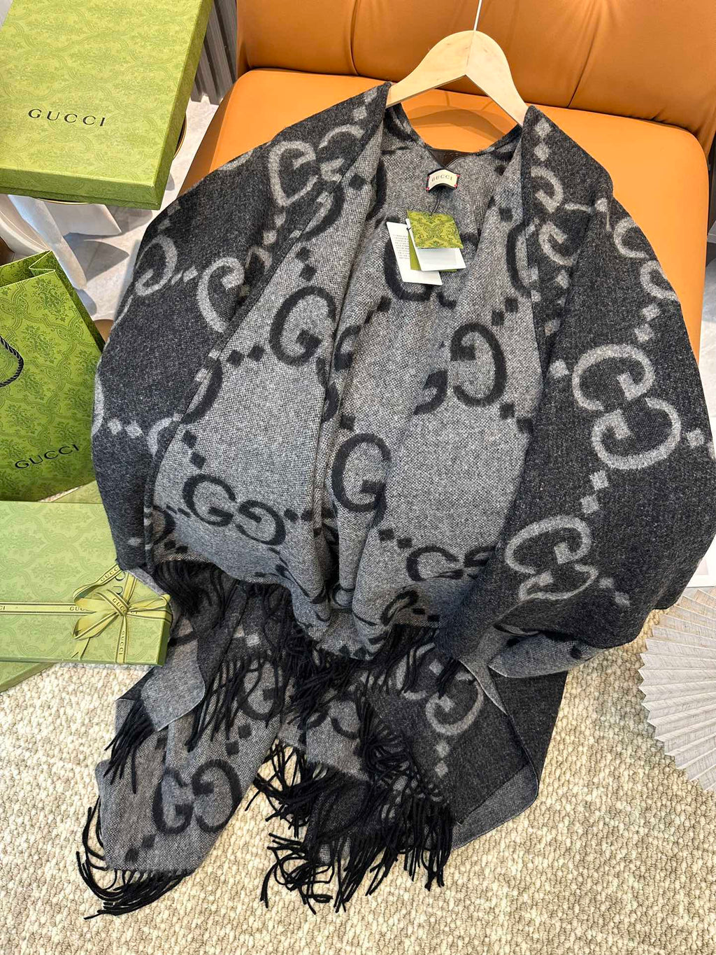 Oversized Double-Sided Cashmere Cape Blanket | Premium Atelier Edition