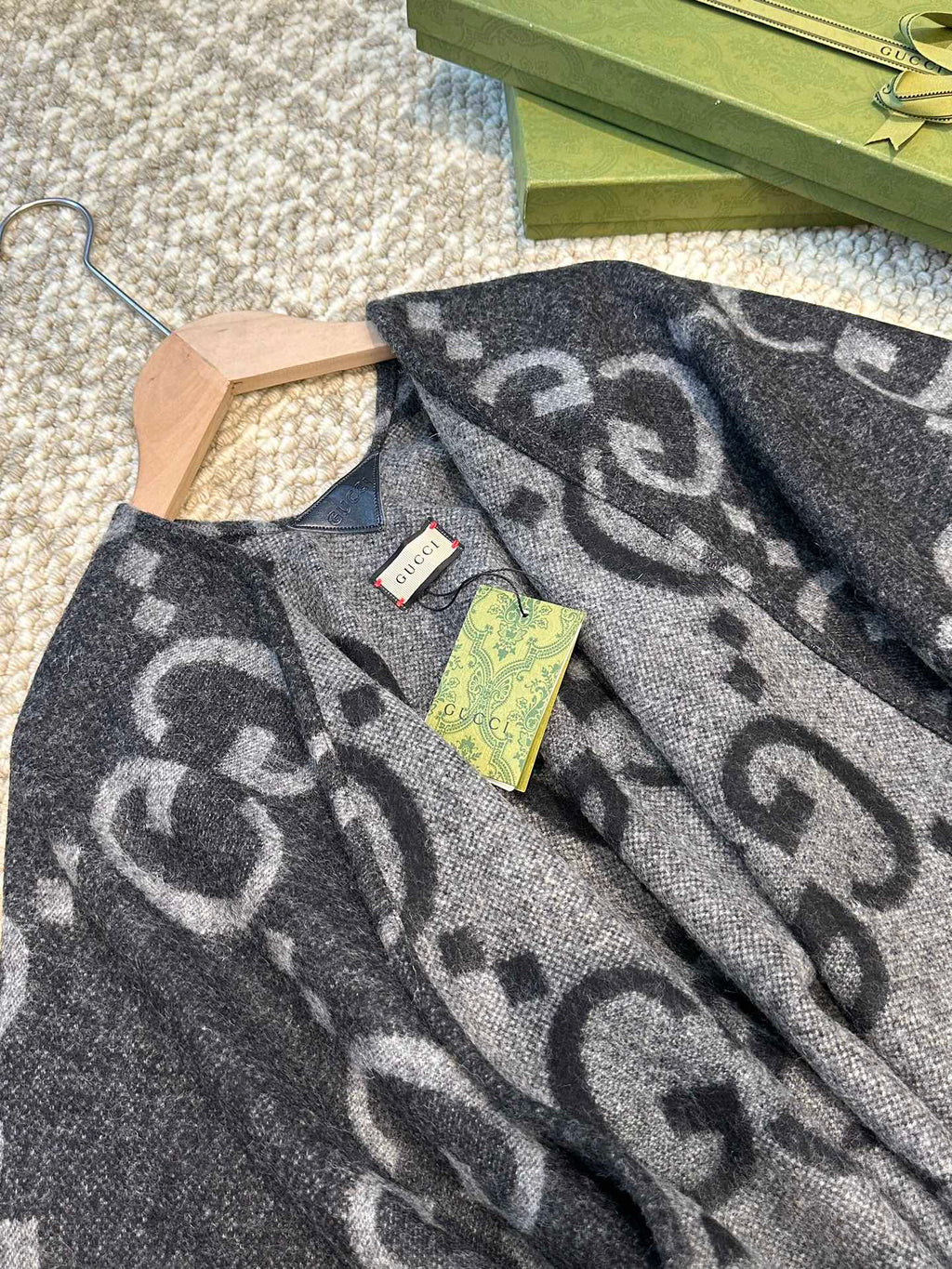 Oversized Double-Sided Cashmere Cape Blanket | Premium Atelier Edition