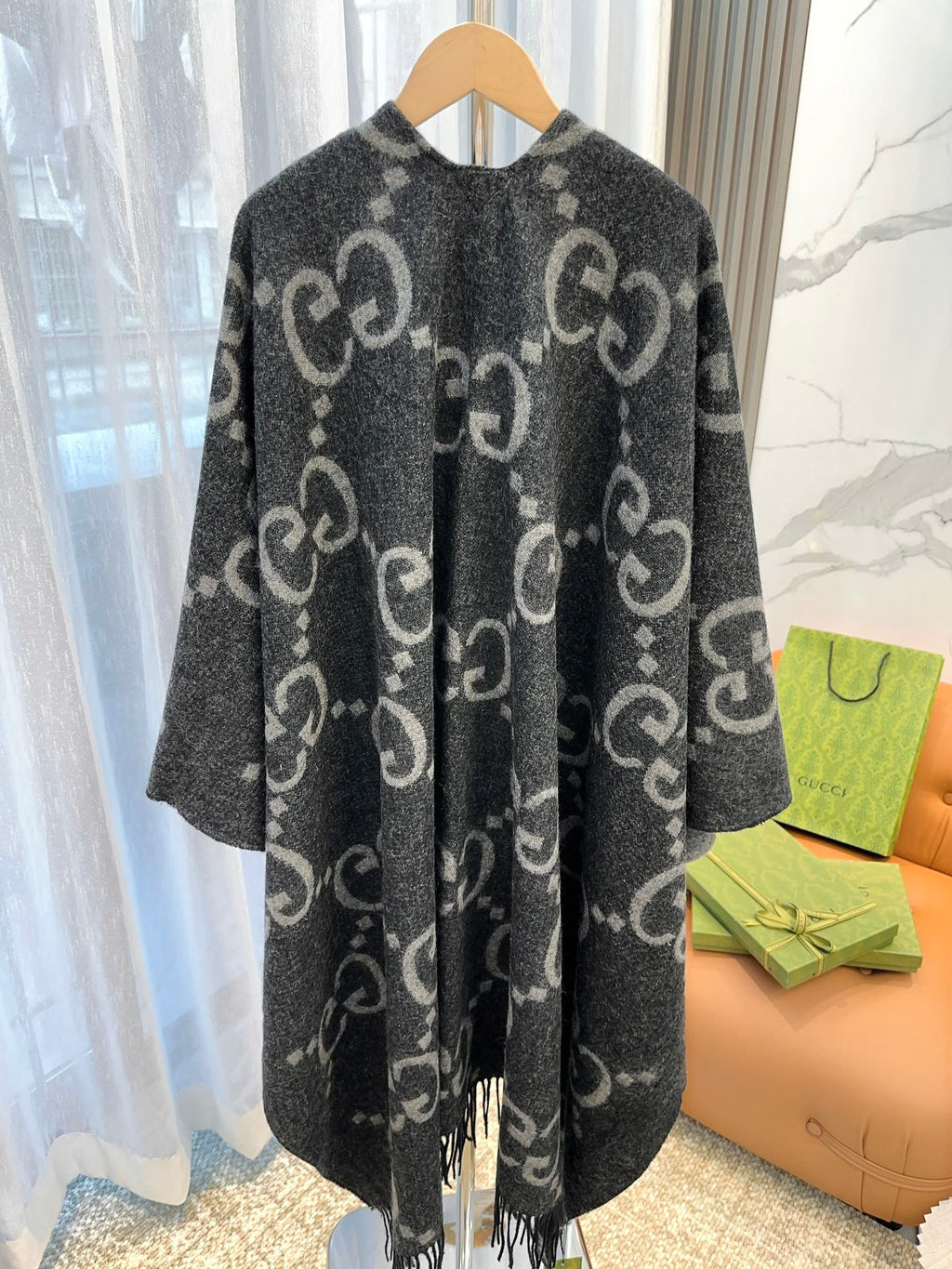 Oversized Double-Sided Cashmere Cape Blanket | Premium Atelier Edition