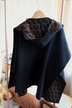 Double-Sided Wool–Cashmere Blend Knit Cape Coat | Soft · Warm · Elevated
