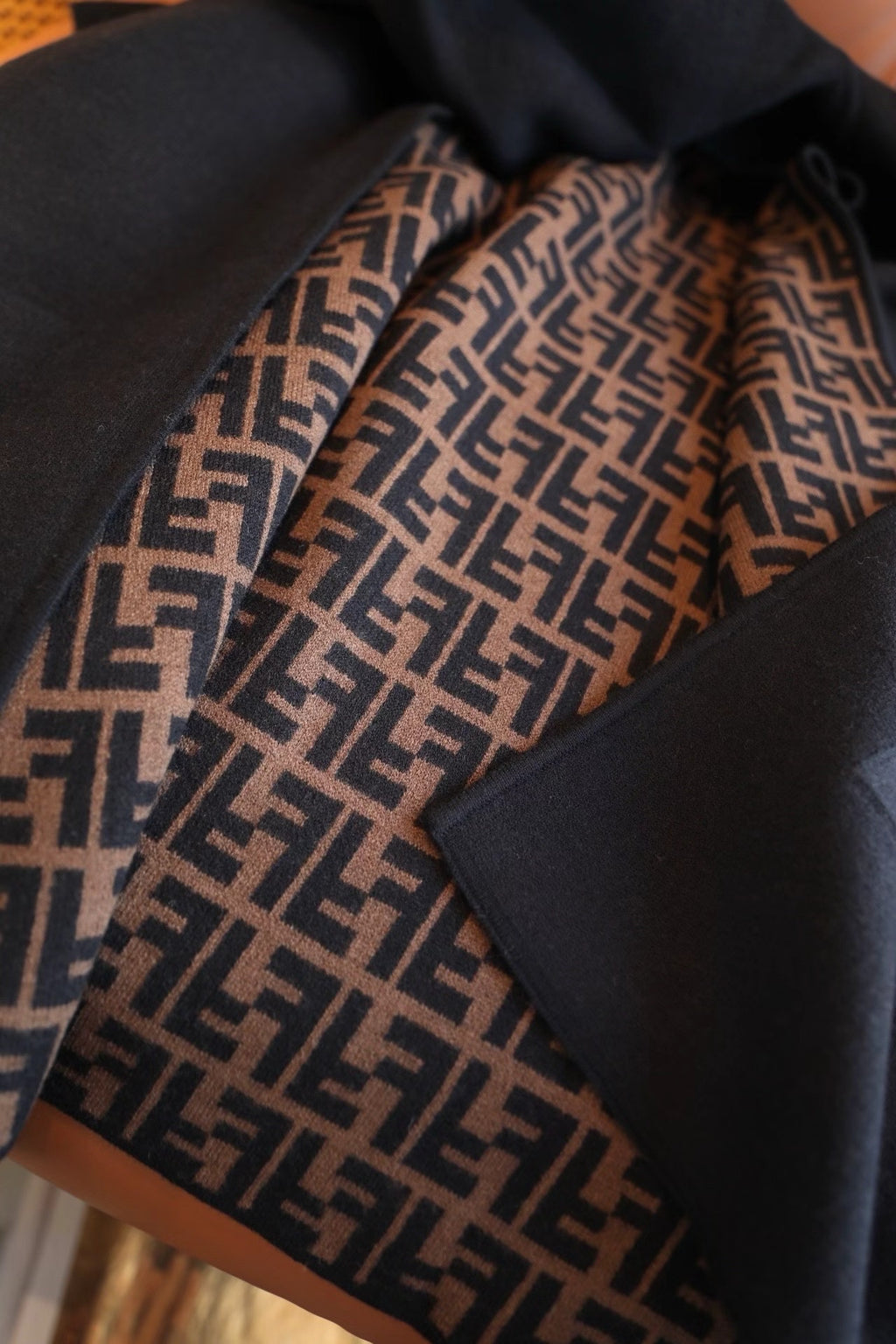 Double-Sided Wool–Cashmere Blend Knit Cape Coat | Soft · Warm · Elevated