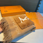 Luxury Cashmere Scarf with Pocket &amp; Decorative Details — 190 × 46 cm