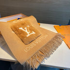 Luxury Cashmere Scarf with Pocket &amp; Decorative Details — 190 × 46 cm