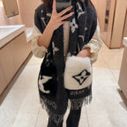 Luxury Cashmere Scarf with Pocket &amp; Decorative Details — 190 × 46 cm