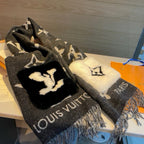 Luxury Cashmere Scarf with Pocket &amp; Decorative Details — 190 × 46 cm
