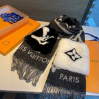 Luxury Cashmere Scarf with Pocket &amp; Decorative Details — 190 × 46 cm