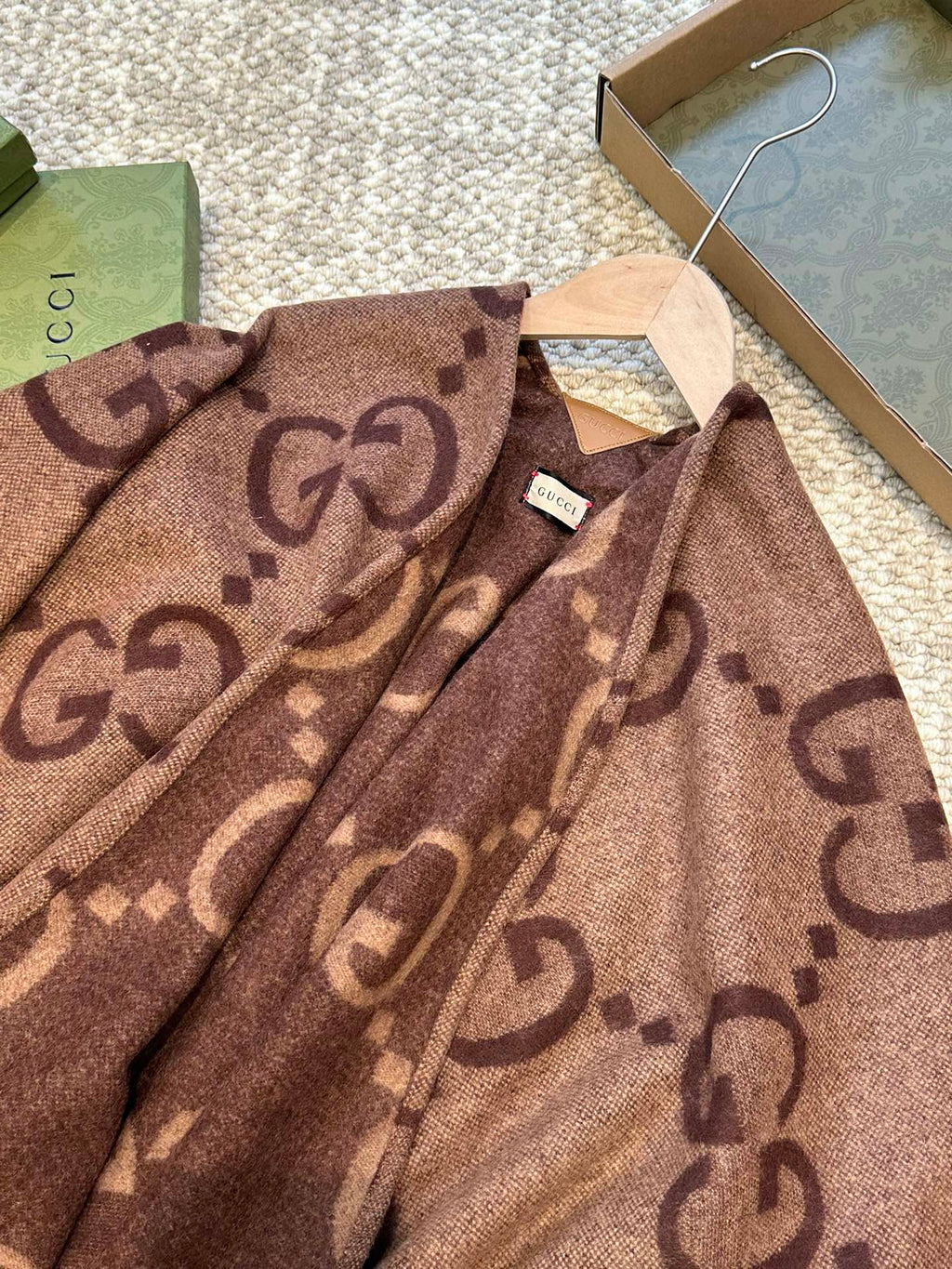 Oversized Double-Sided Cashmere Cape Blanket | Premium Atelier Edition