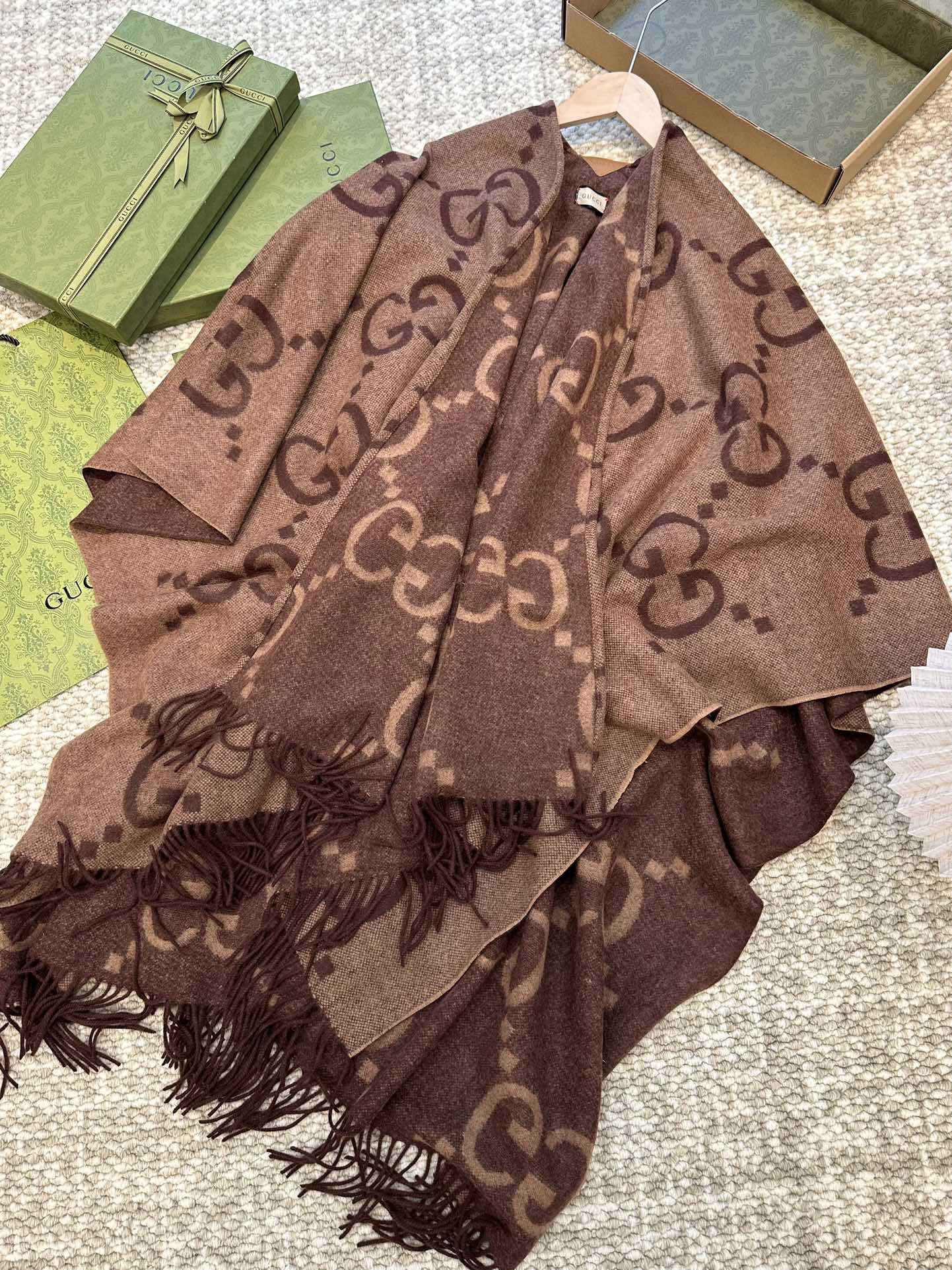 Oversized Double-Sided Cashmere Cape Blanket | Premium Atelier Edition