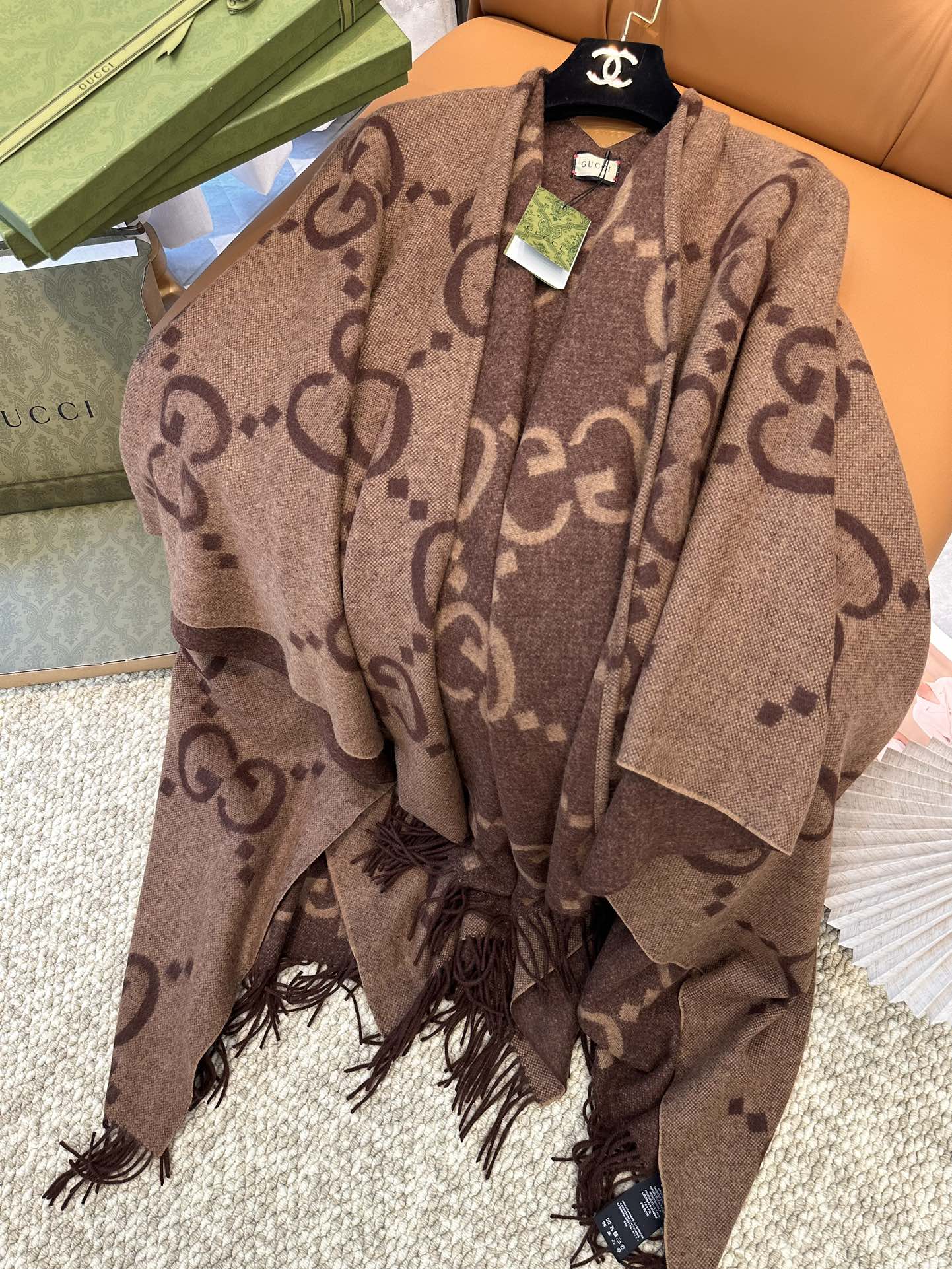 Oversized Double-Sided Cashmere Cape Blanket | Premium Atelier Edition