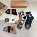 Premium Cotton Mid-Calf Socks – Pack of 5 Pairs | Special Packaging