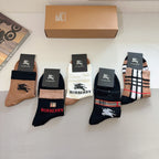 Premium Cotton Mid-Calf Socks – Pack of 5 Pairs | Special Packaging