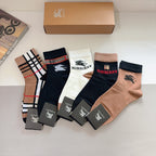 Premium Cotton Mid-Calf Socks – Pack of 5 Pairs | Special Packaging
