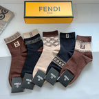 Premium Cotton Mid-Calf Socks – Pack of 5 Pairs | Special Packaging