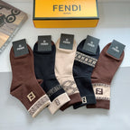 Premium Cotton Mid-Calf Socks – Pack of 5 Pairs | Special Packaging