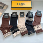 Premium Cotton Mid-Calf Socks – Pack of 5 Pairs | Special Packaging