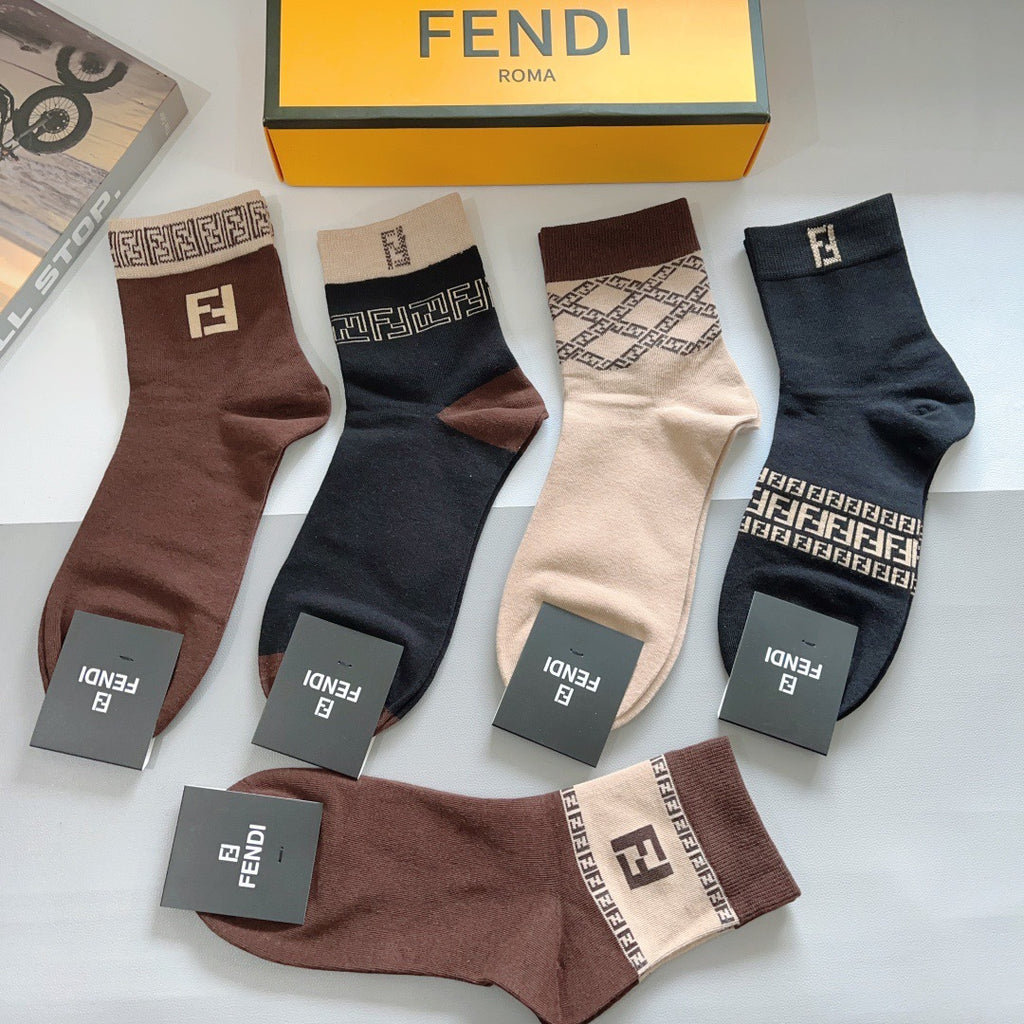 Premium Cotton Mid-Calf Socks – Pack of 5 Pairs | Special Packaging