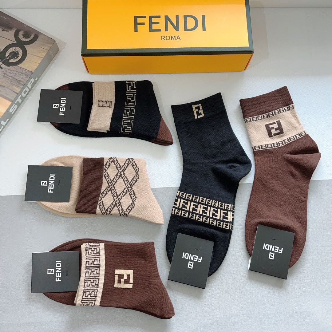 Premium Cotton Mid-Calf Socks – Pack of 5 Pairs | Special Packaging