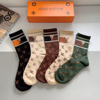 Premium Cotton Mid-Calf Socks – Pack of 5 Pairs | Special Packaging