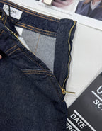 High-Waist Denim Mini Skirt