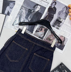 High-Waist Denim Mini Skirt