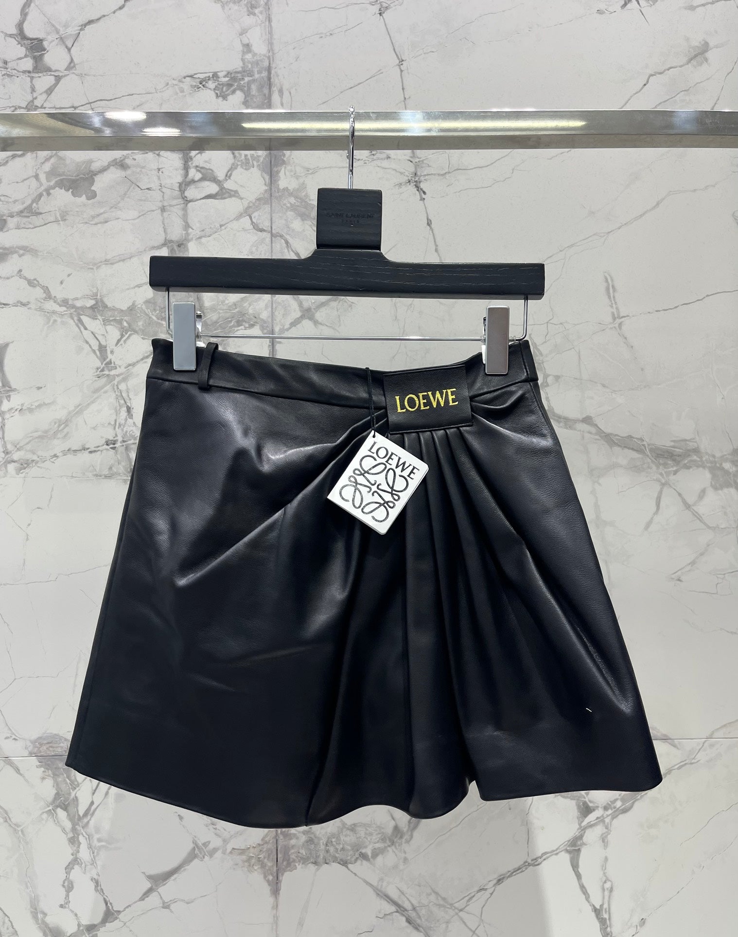 Asymmetrical Pleated A-Line Mini Skirt