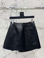 Asymmetrical Pleated A-Line Mini Skirt