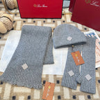 3-Piece Winter Knit Beanie Set — Wool Blend, Fold-Over Design