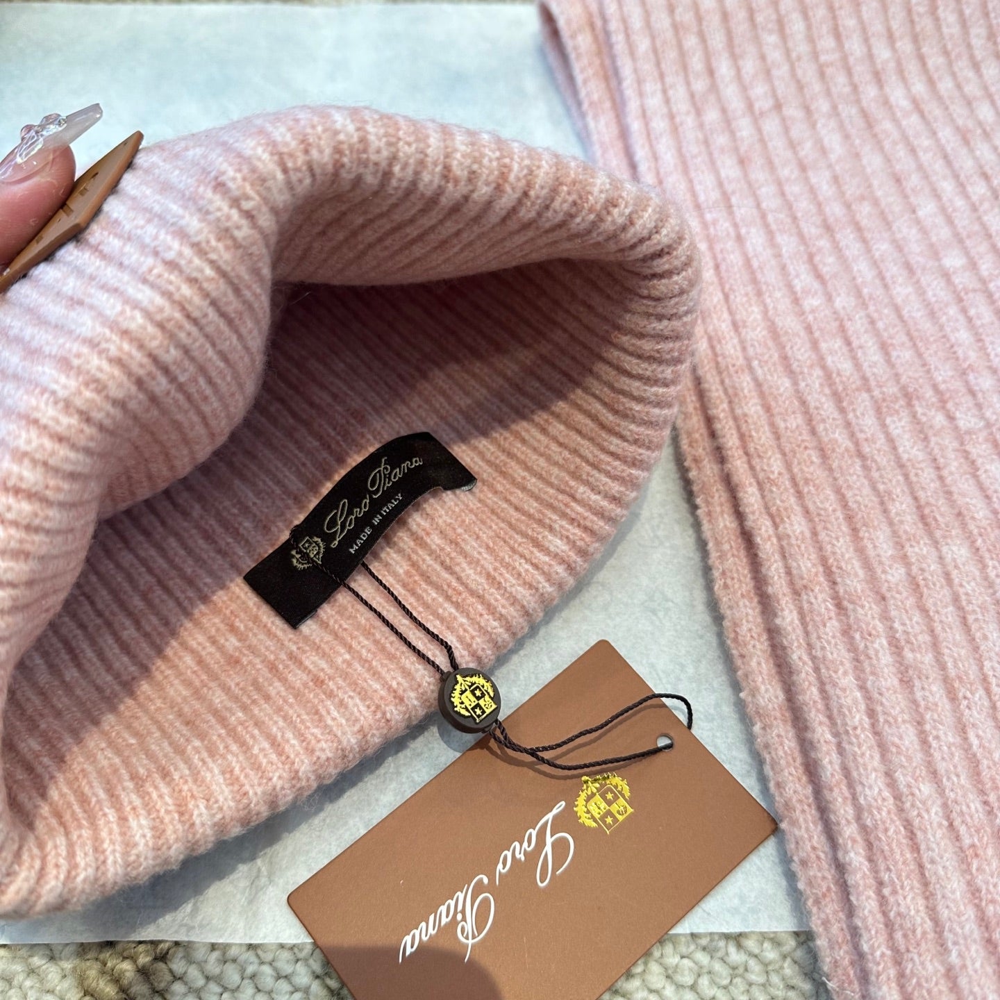 3-Piece Winter Knit Beanie Set — Wool Blend, Fold-Over Design