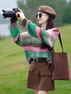 Multicolor Stripe Knit Sweater