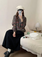 Autumn Dream: Ethnic Embroidered Knit Sweater