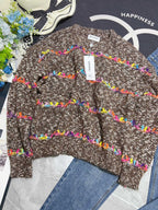Autumn Dream: Ethnic Embroidered Knit Sweater