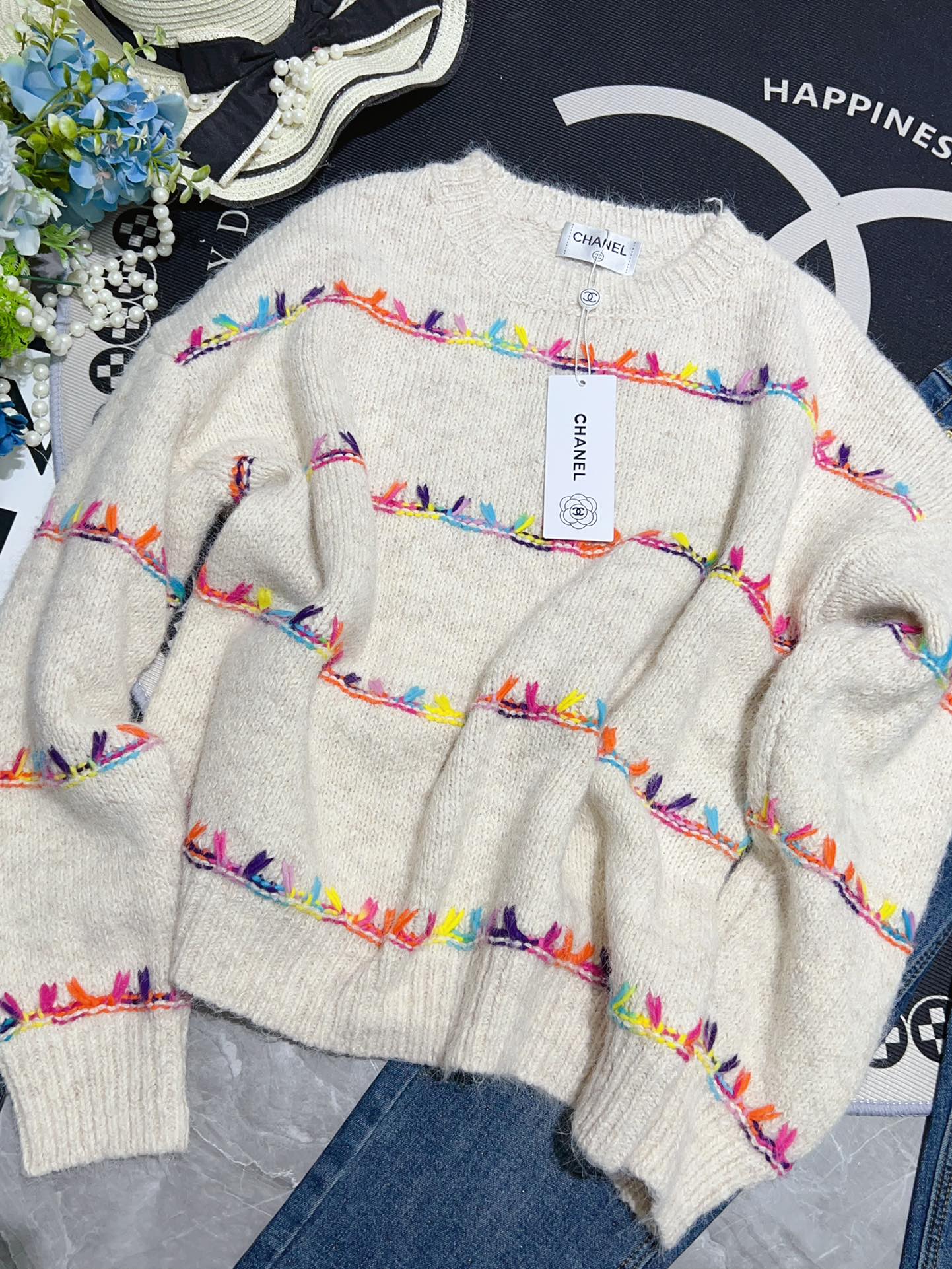 Autumn Dream: Ethnic Embroidered Knit Sweater