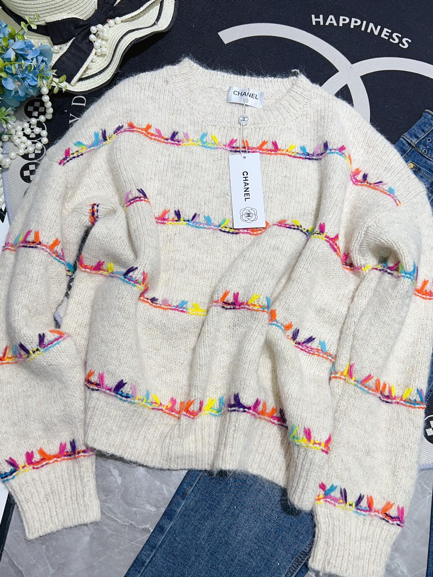 Autumn Dream: Ethnic Embroidered Knit Sweater