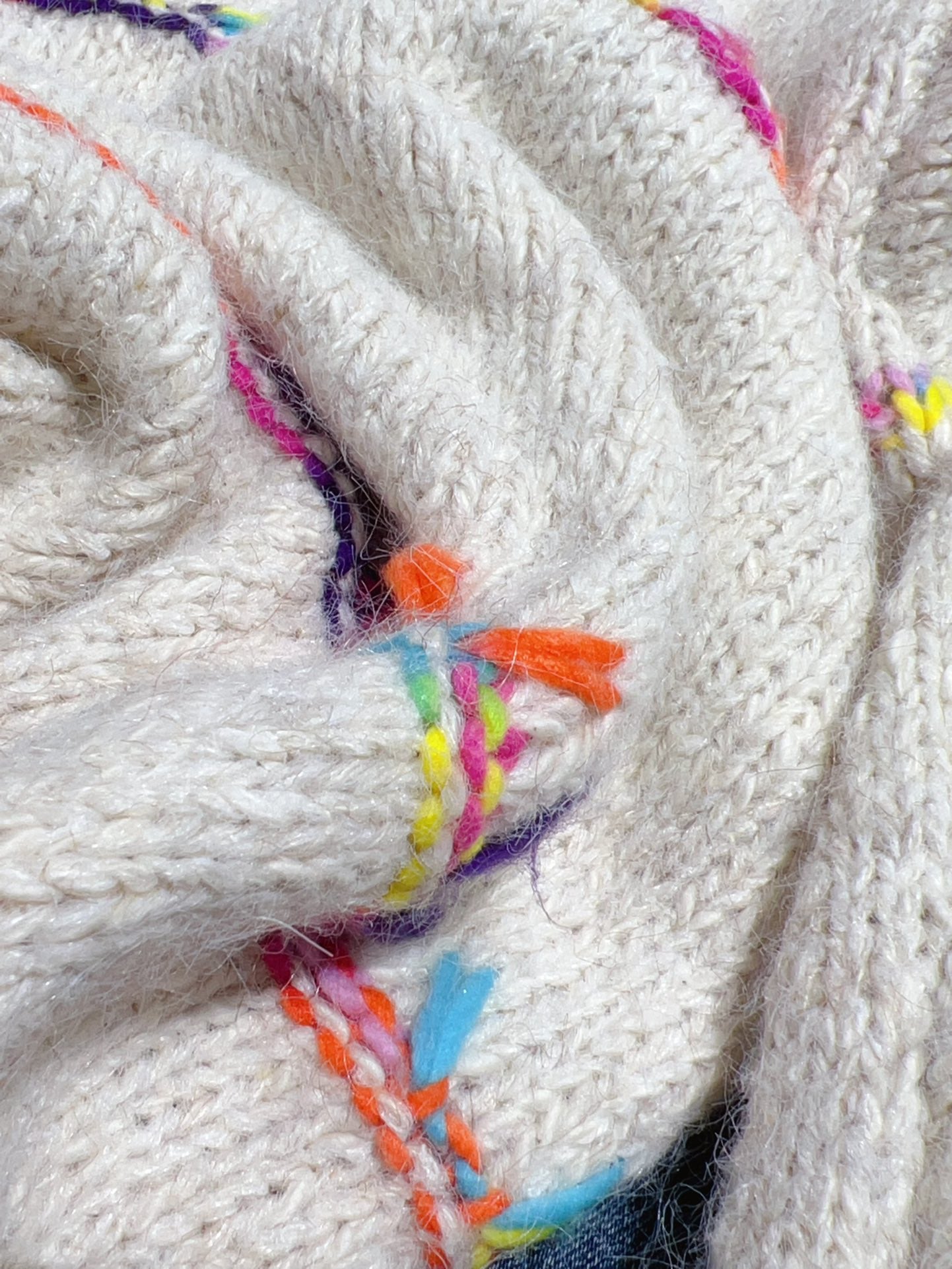 Autumn Dream: Ethnic Embroidered Knit Sweater