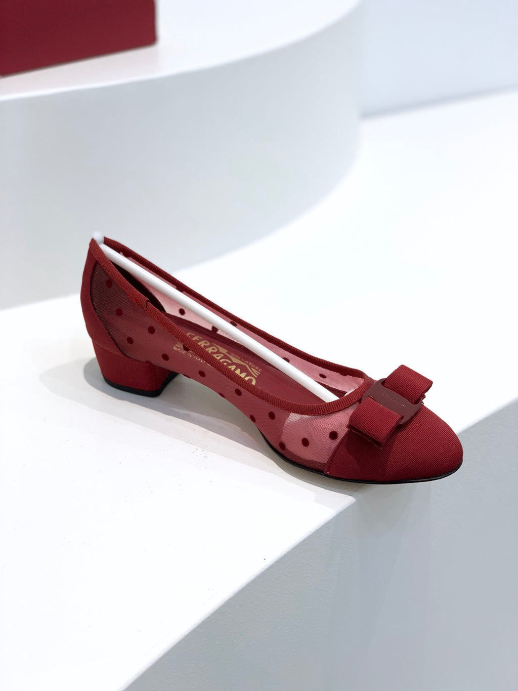 Spring/Summer Polka Dot Mesh Ballet Flats & Heels