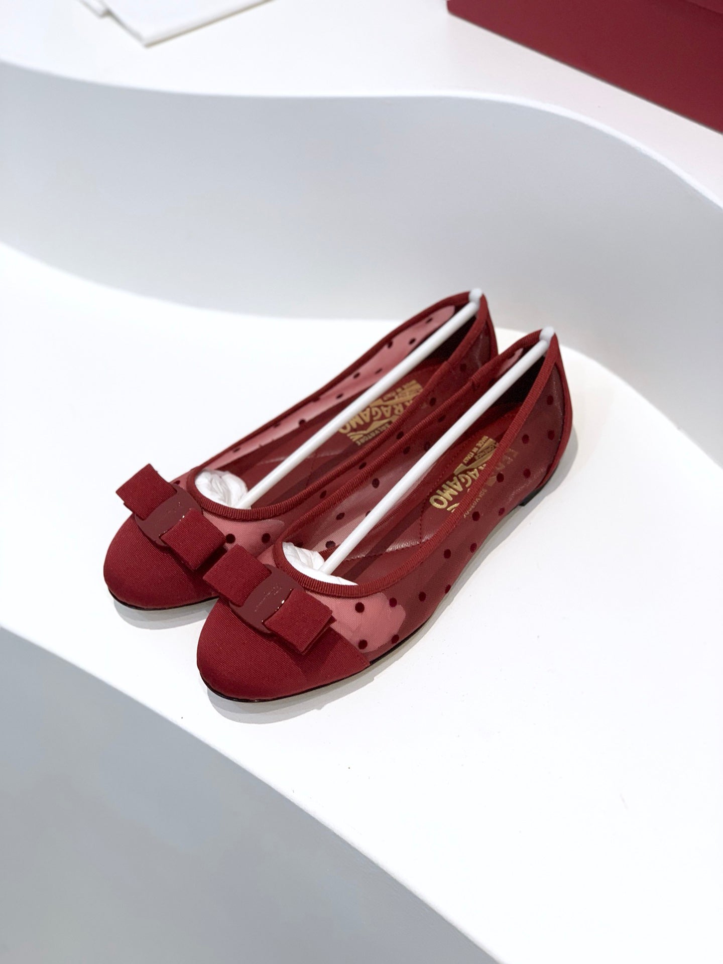 Spring/Summer Polka Dot Mesh Ballet Flats & Heels