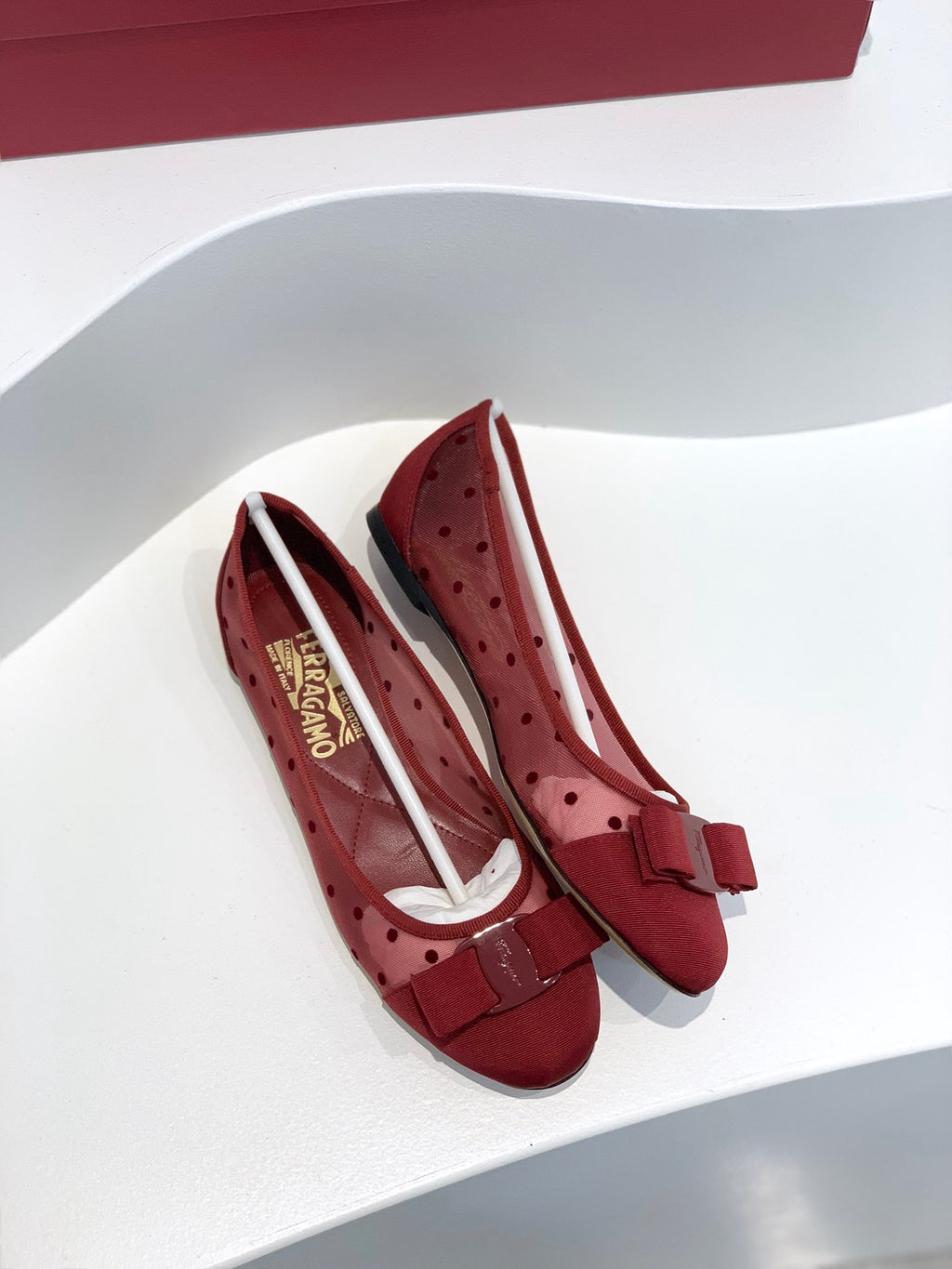 Spring/Summer Polka Dot Mesh Ballet Flats & Heels