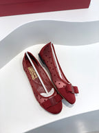 Spring/Summer Polka Dot Mesh Ballet Flats & Heels