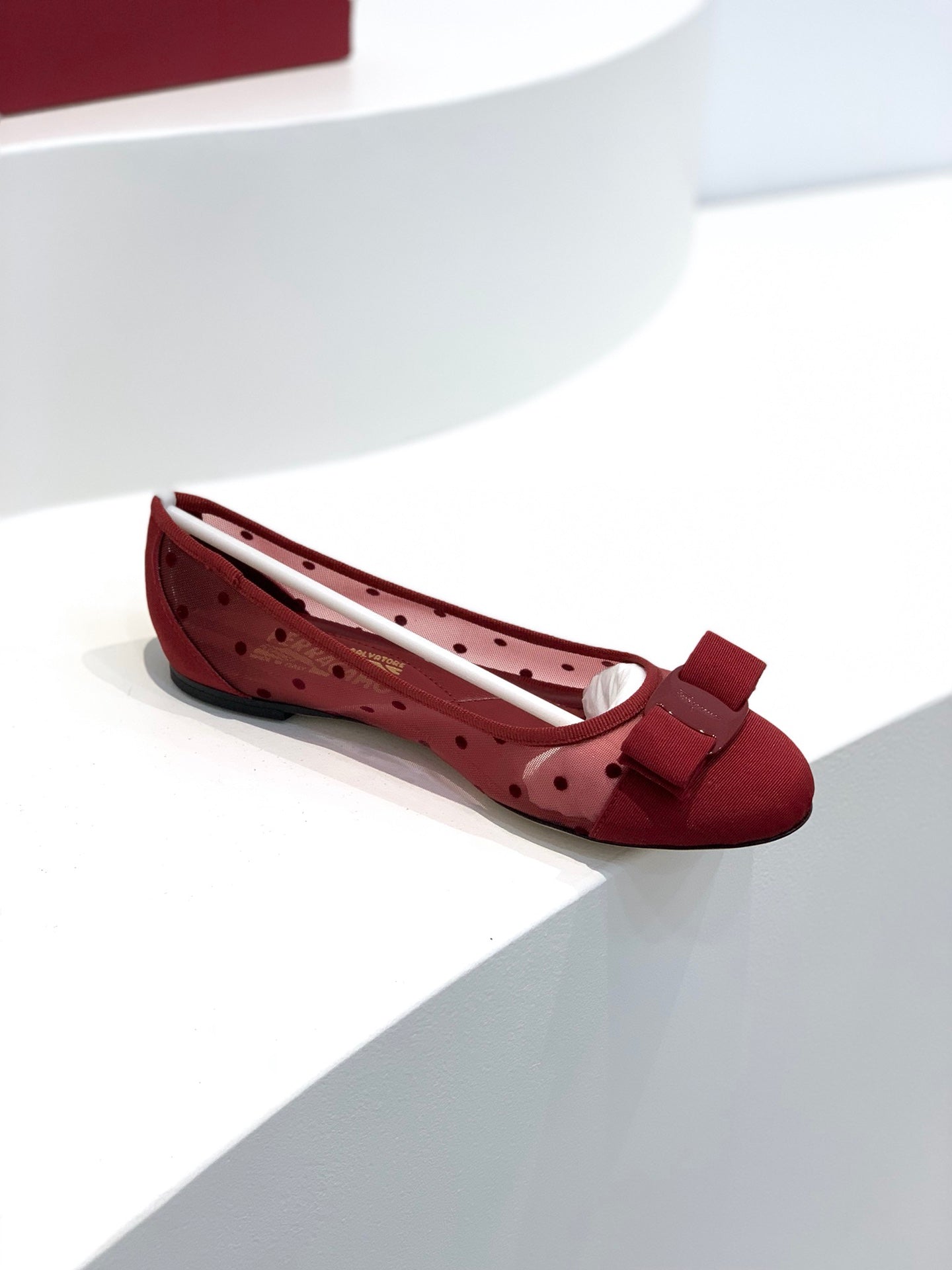 Spring/Summer Polka Dot Mesh Ballet Flats & Heels