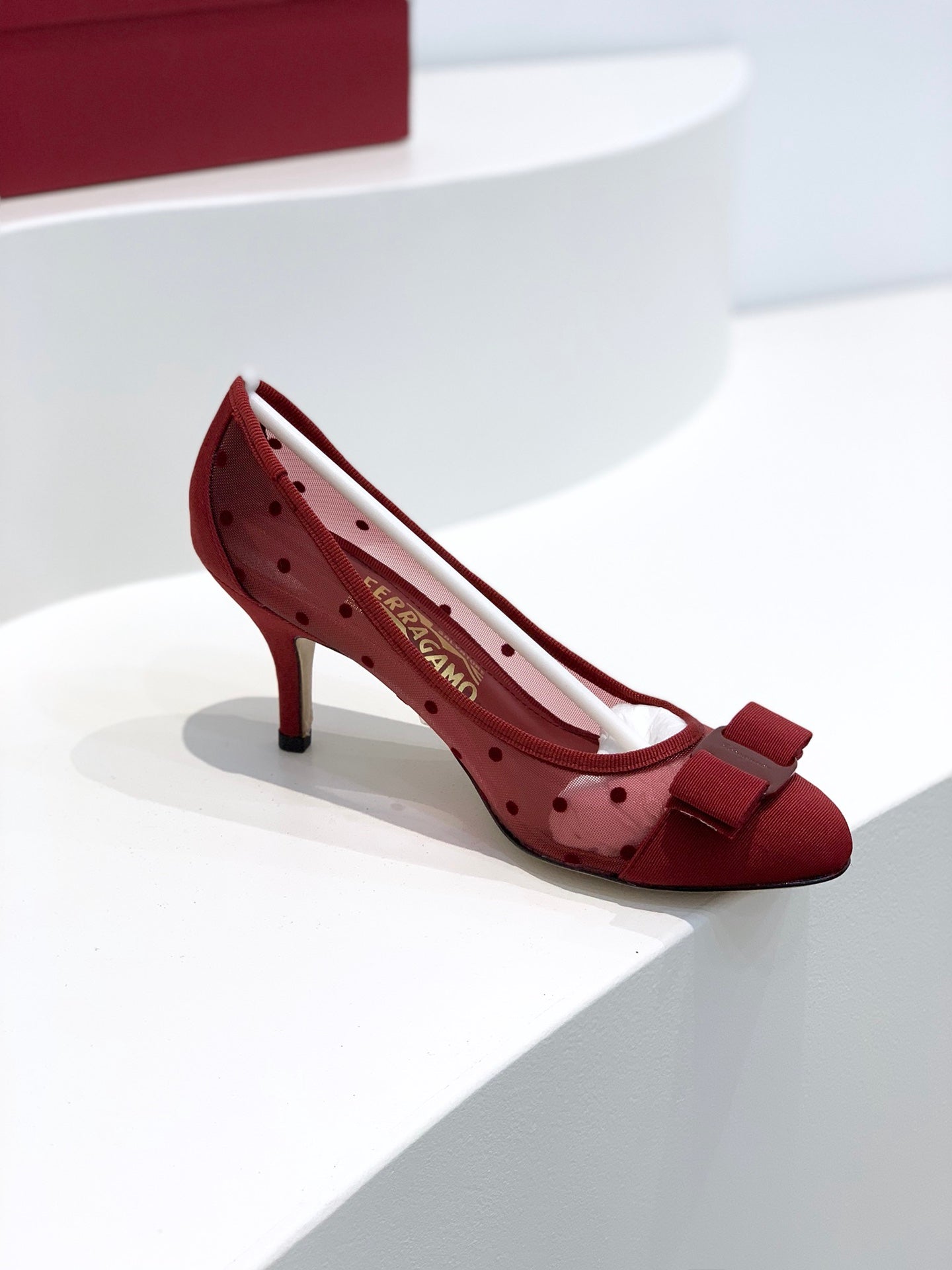 Spring/Summer Polka Dot Mesh Ballet Flats & Heels